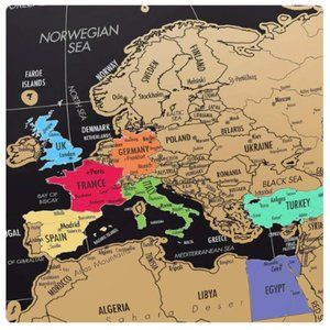 NWOT - Gift For Travelers! - Scratch-Off World Map